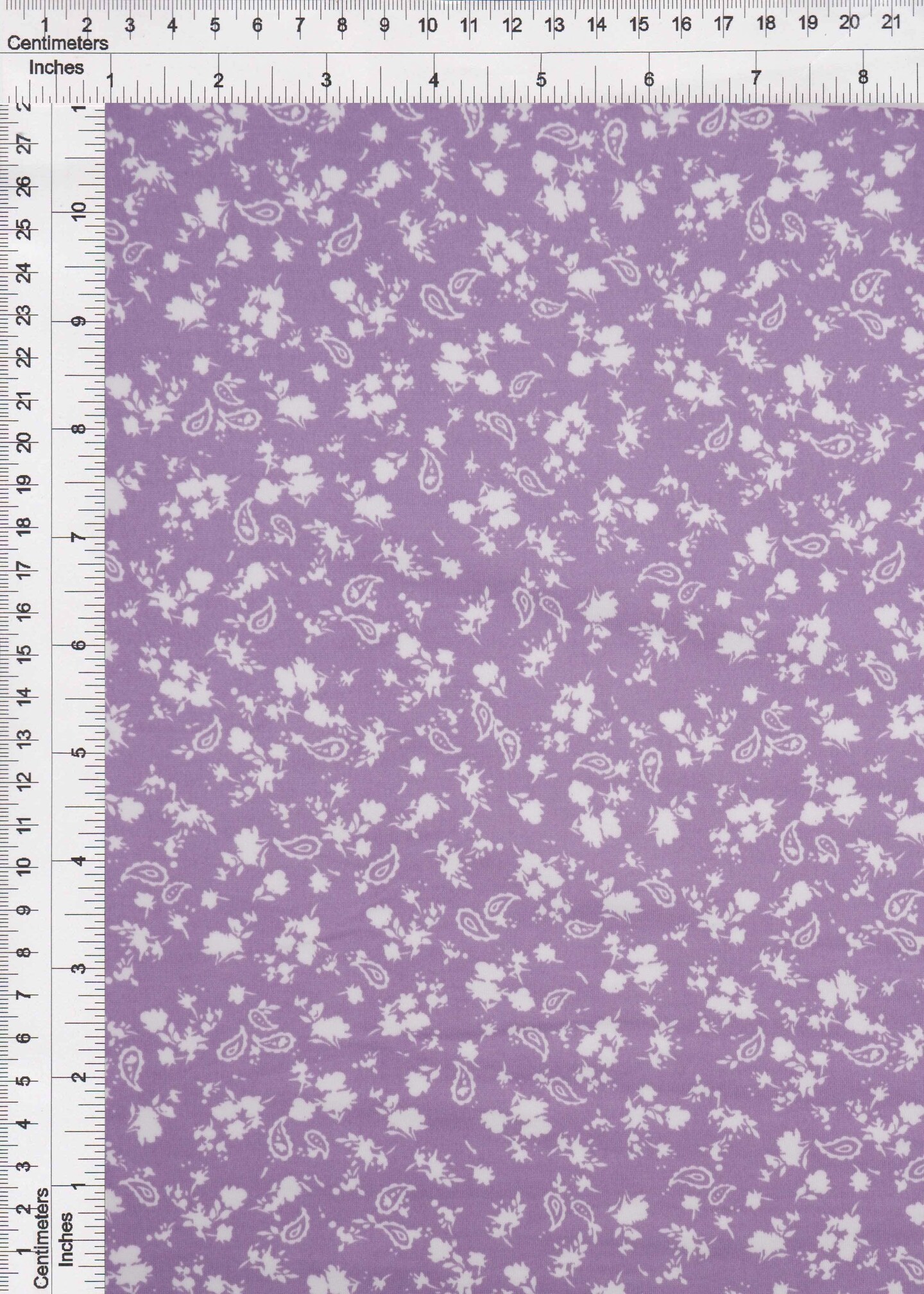 1 Yard Brushed DTY Floral Paisley Print Fabric 170 GSM, 58/60&#x2033; Wide Polyester Spandex Blend