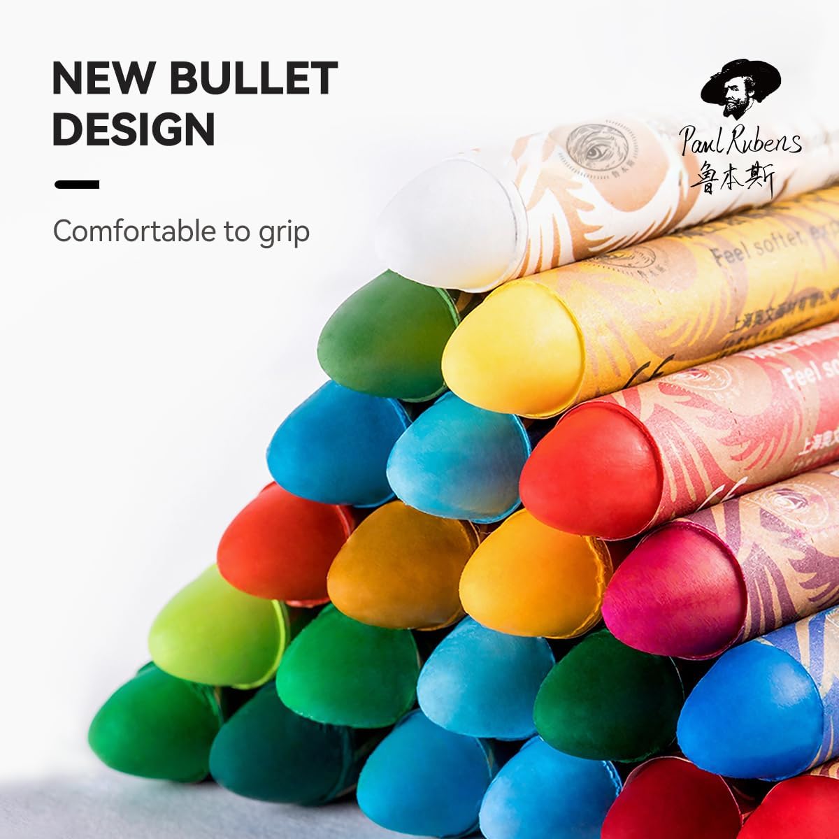 Oil Pastel, 48 Vibrant Colors Soft Oil Pastel Set, Creamy texture Easy to Blend Oil Pastels professional, Bullet Heads Oil Pastels for Artists, Painting, Drawing, Beginners