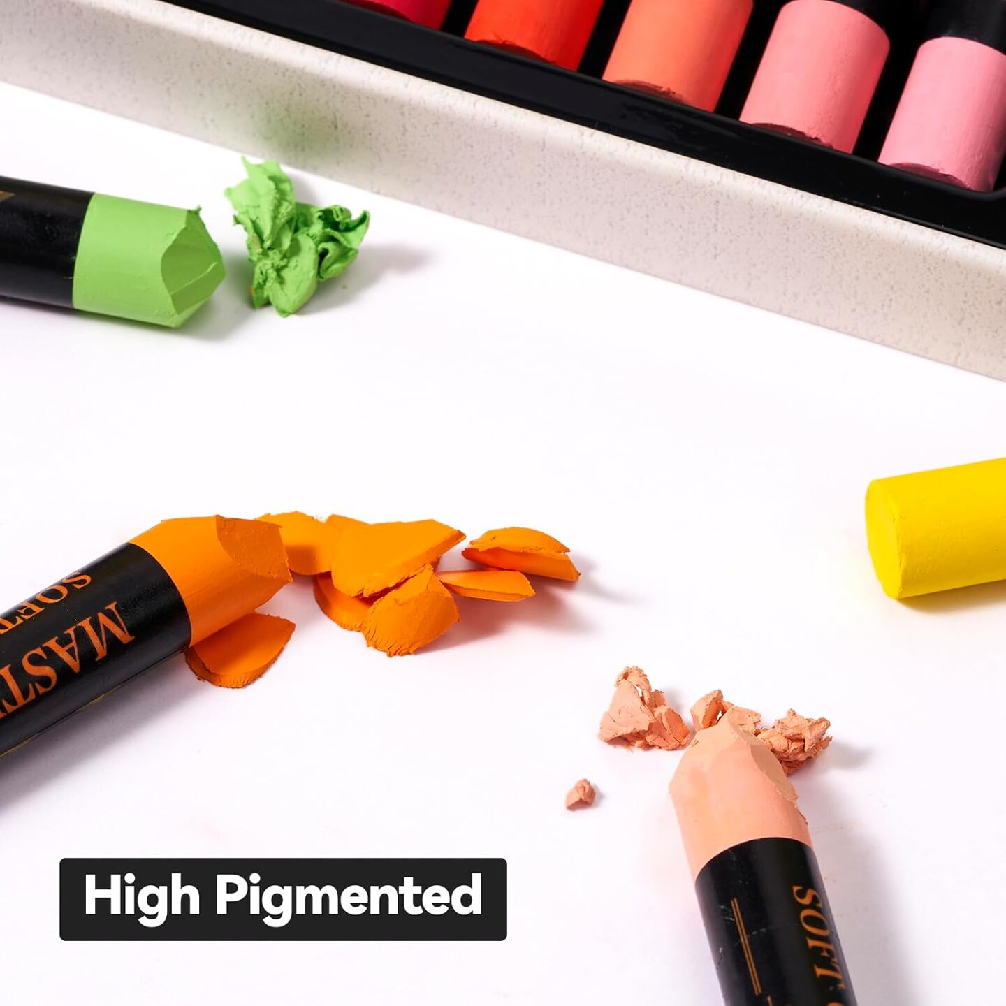 Professional Oil Pastels, 48 Vibrant Colors Plus 4 White, Set of 52, Creamy and Pigmented Artist Soft Oil Pastels for Blending, Layering & Shading