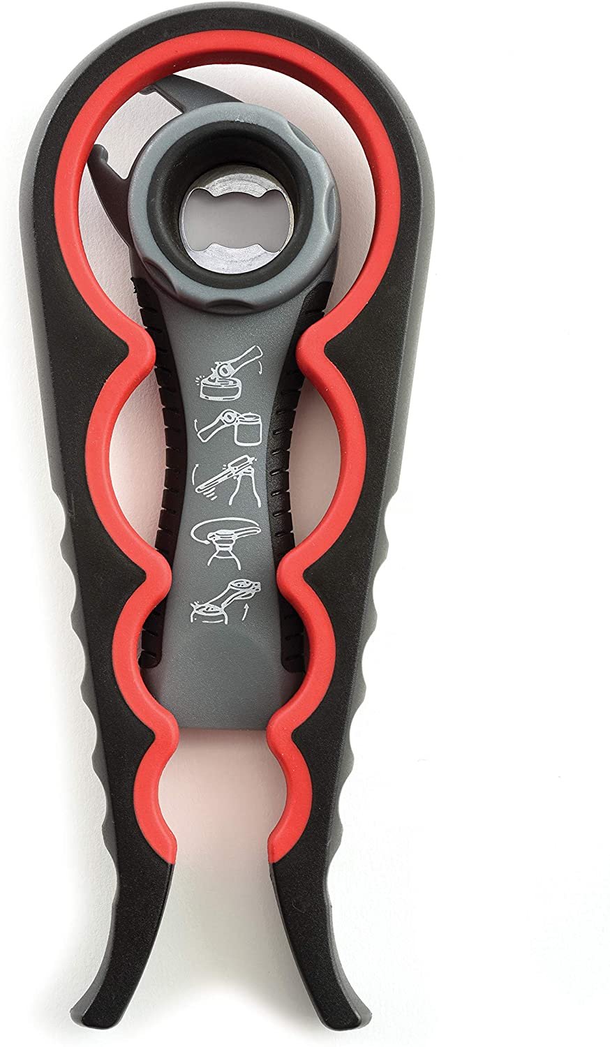 Norpro Jar Lid Gripper Opener and 5-in-1 Pop Can / Beer Bottle Opener Combo