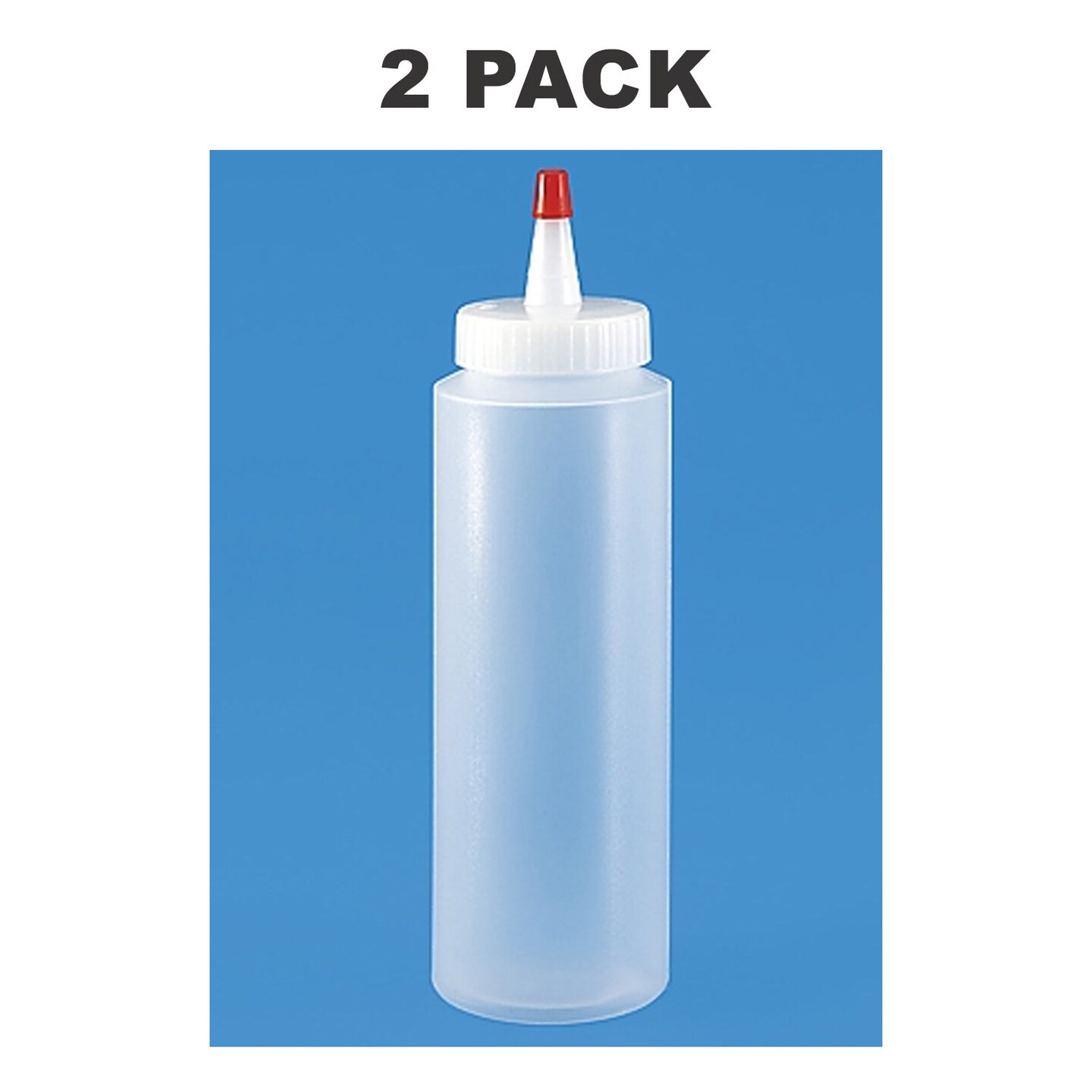 Plastic Squeeze Bottle 8 Ounce LDPE Yorker Cap