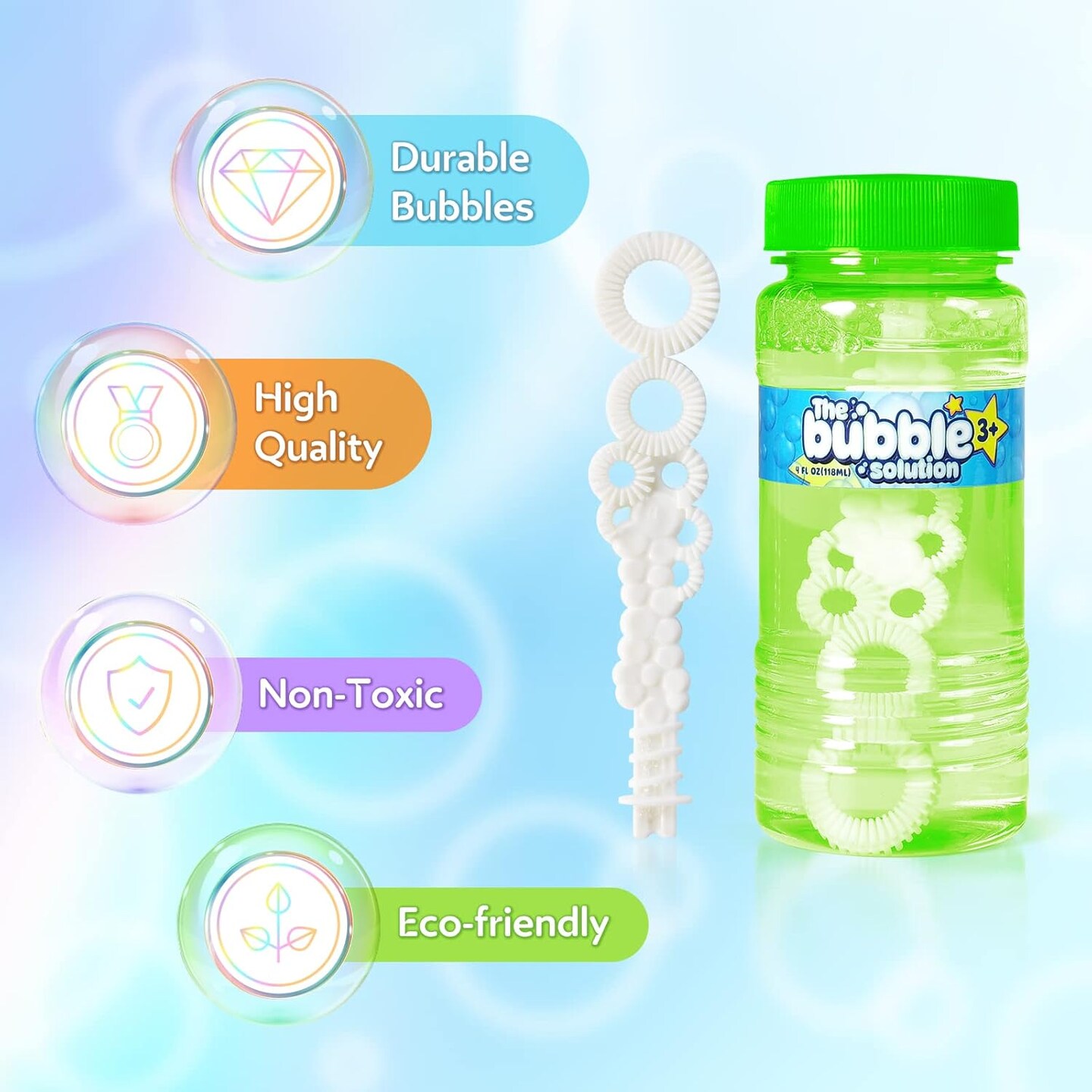 24 Pcs Bubble Bottles with Wand,Bubbles Party Favors for Kids,Summer Toys, Blow Bubbles Solution Novelty Toy, Party Favors, Birthday Party Supplies, Outdoor &#x26; Indoor Activity