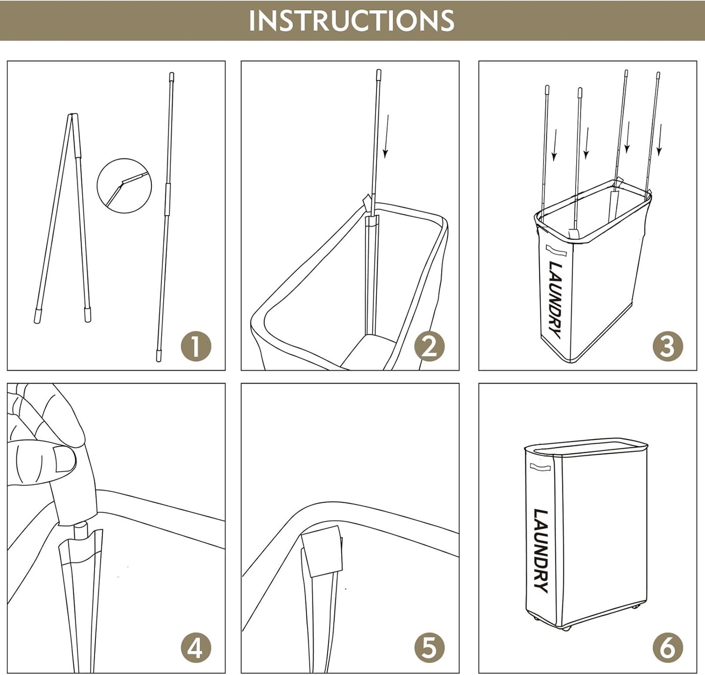 25" Rolling Slim Laundry Basket on Wheels, Foldable Laundry Hamper with Handle, Collapsible Laundry Sorter and Organizer, Tall Storage Basket Bin (Light Blue)