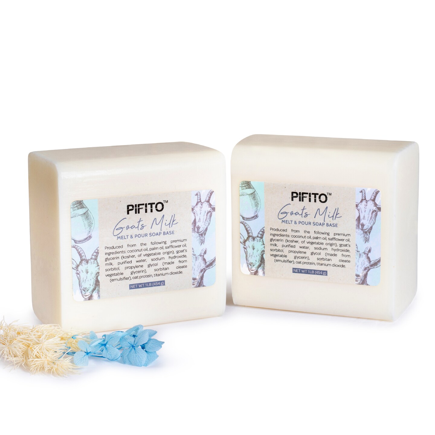 Pifito Goats Milk Melt and Pour Soap Base &#x2502; Bulk Premium 100% Natural Glycerin Soap Base &#x2502; Luxurious Soap Making Supplies