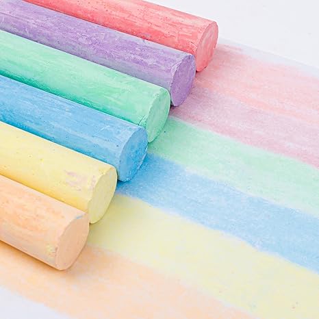 Sidewalk Chalk, 72 Pack Jumbo Sidewalk Chalk Bulk For Kids, Non-Toxic Outdoor Chalk Set For School Blackboard Playground, 18 Colors