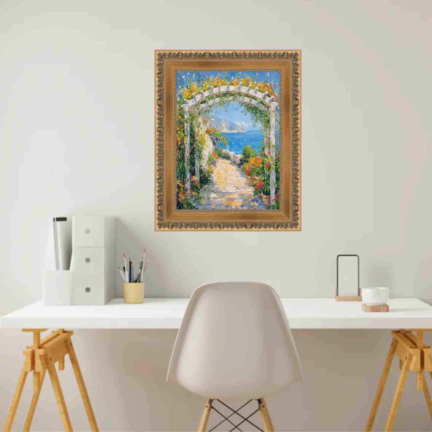Wide Roman Gold Ornate Picture Frame 24x36 frame