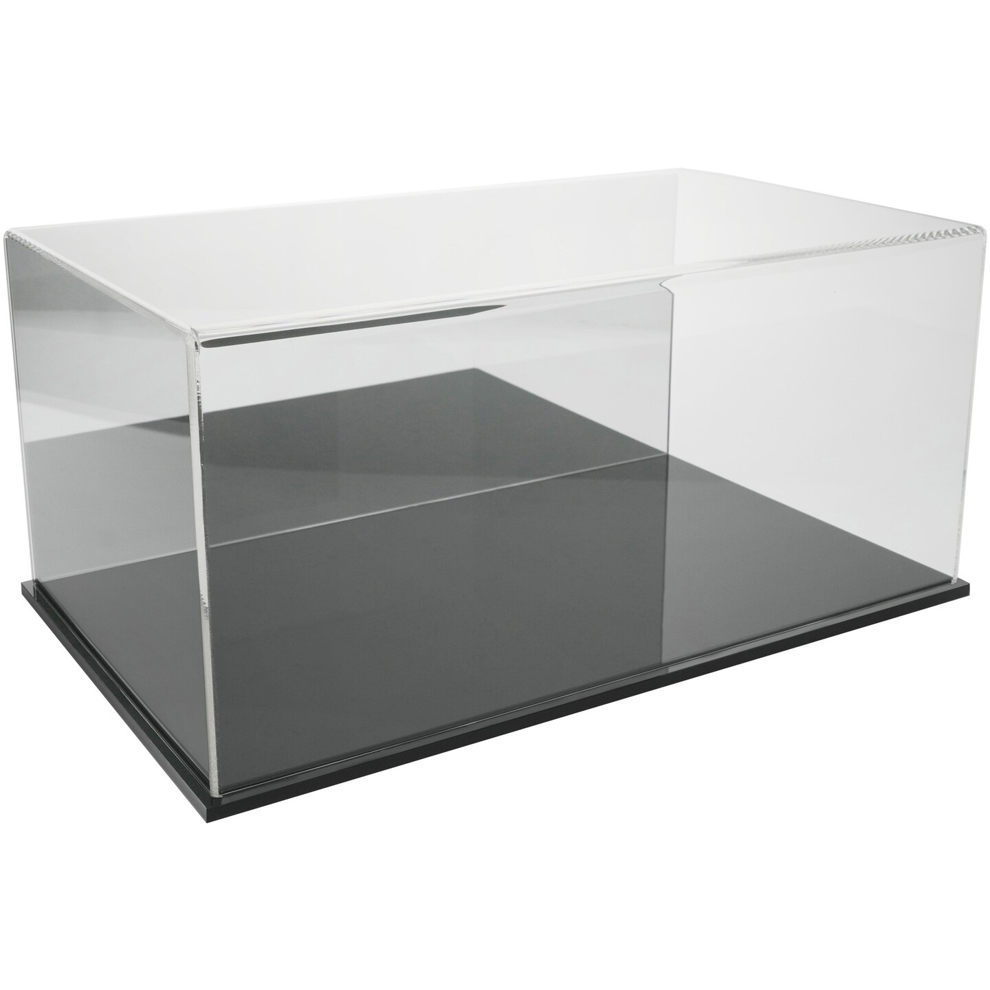 Plymor Clear Acrylic Display Case with Hardwood Base, 20" W x 12" D x 9" H