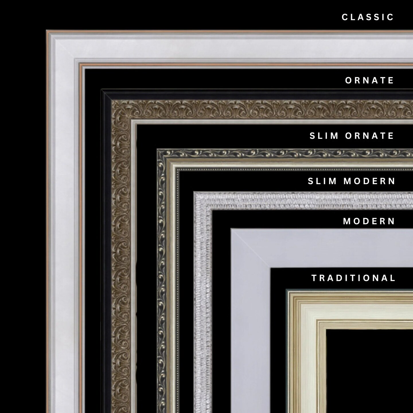 Silver 46x26 Picture Frame Ornate Traditional Classic Antique