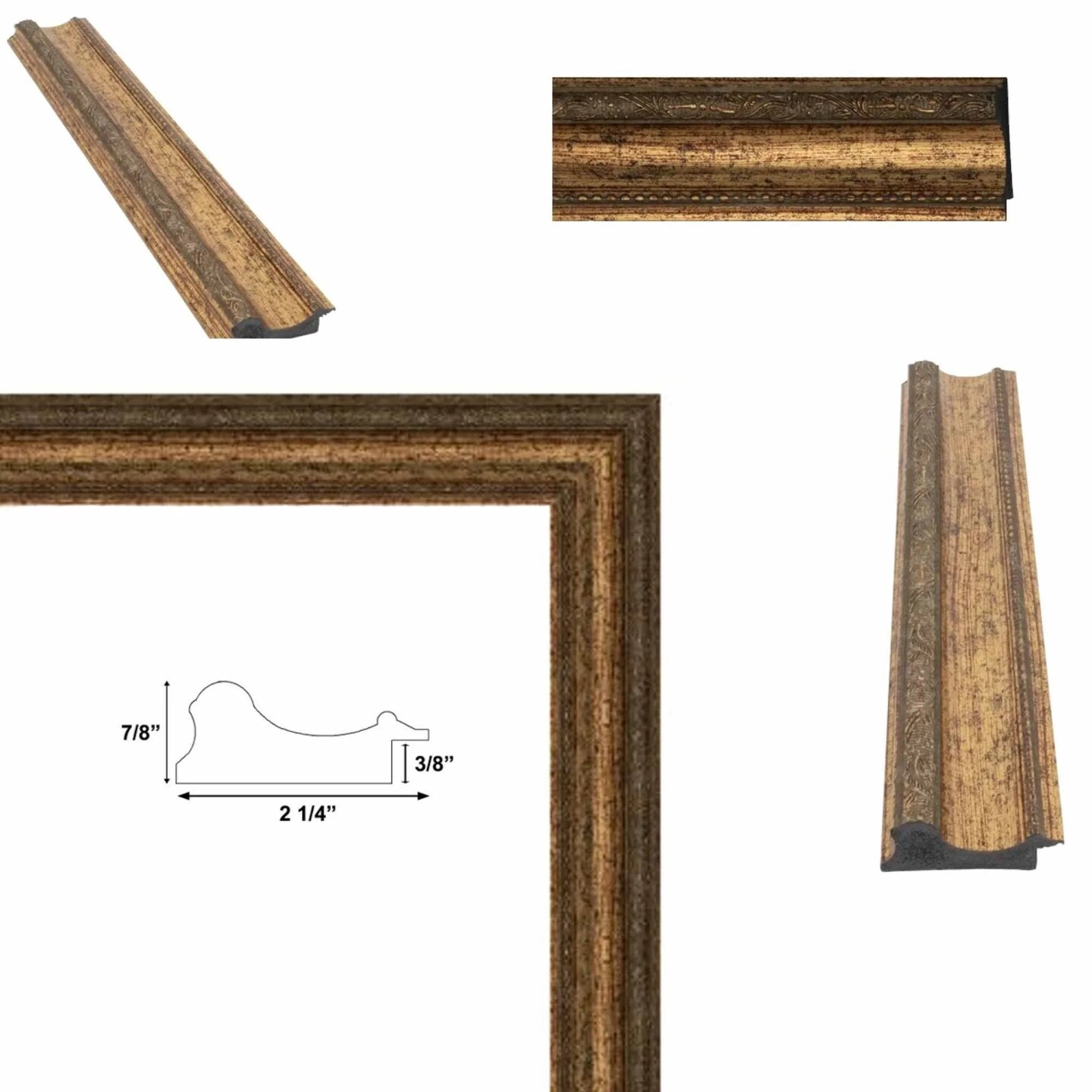 Wide Antique Gold Victorian Picture Frame 14x18 frame