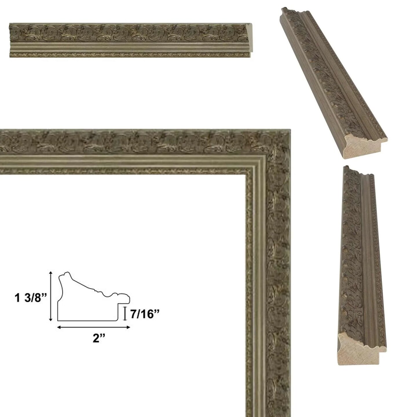 Silver Baroque Ornate Picture Frame 11x14 frame