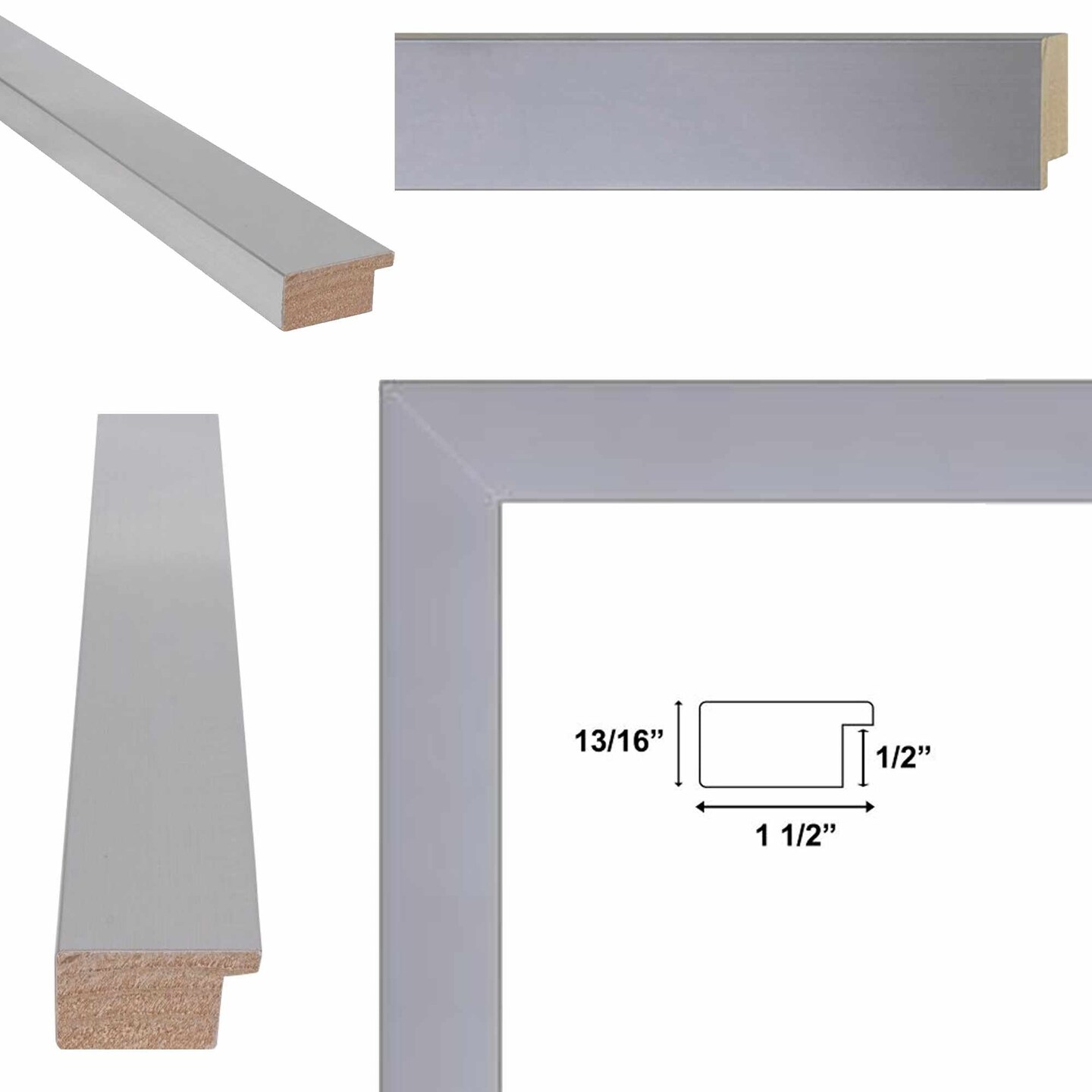 Modern Stainless Steel Flat Picture Frame 12x18 frame