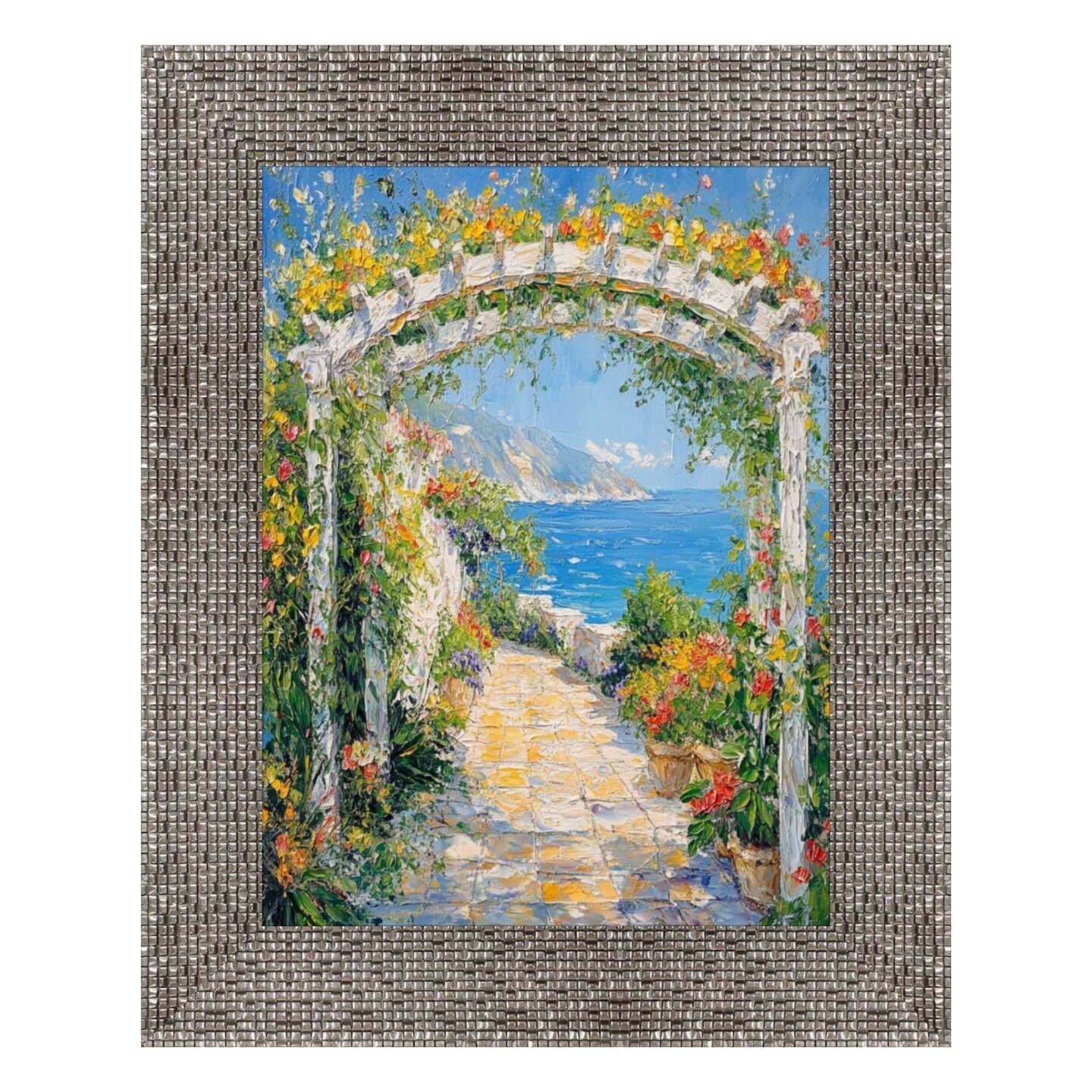 Modern Wide Glitter Silver Gunmetal Picture Frame 20x30 frame
