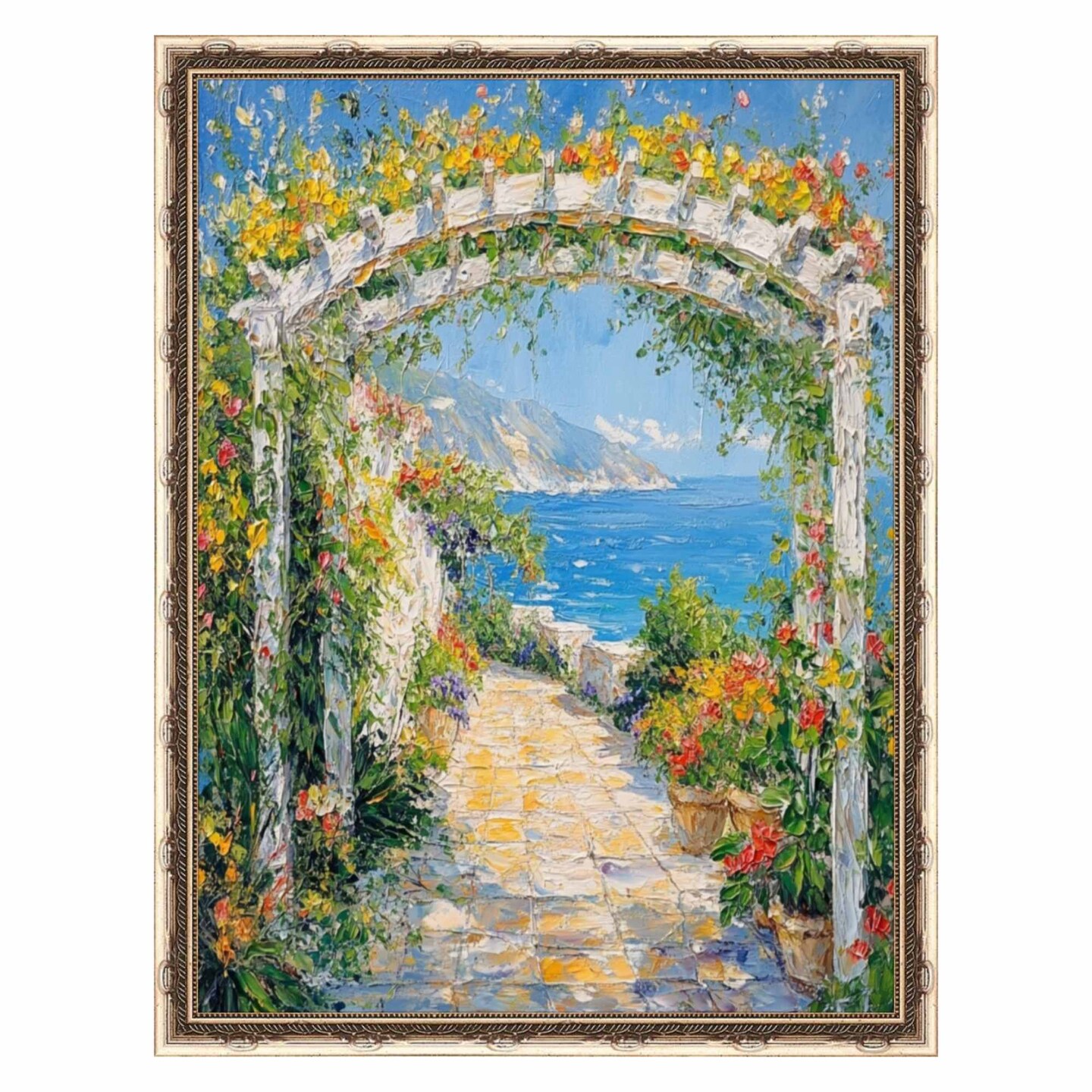 Slim Silver Leaf Bead Design Picture Frame 20x30 frame