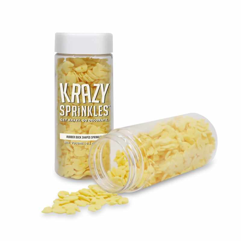 Krazy Sprinkles - Rubber Ducks (1/2 Cup, 1x Jar) for Cakes, Ice Cream & Cookies