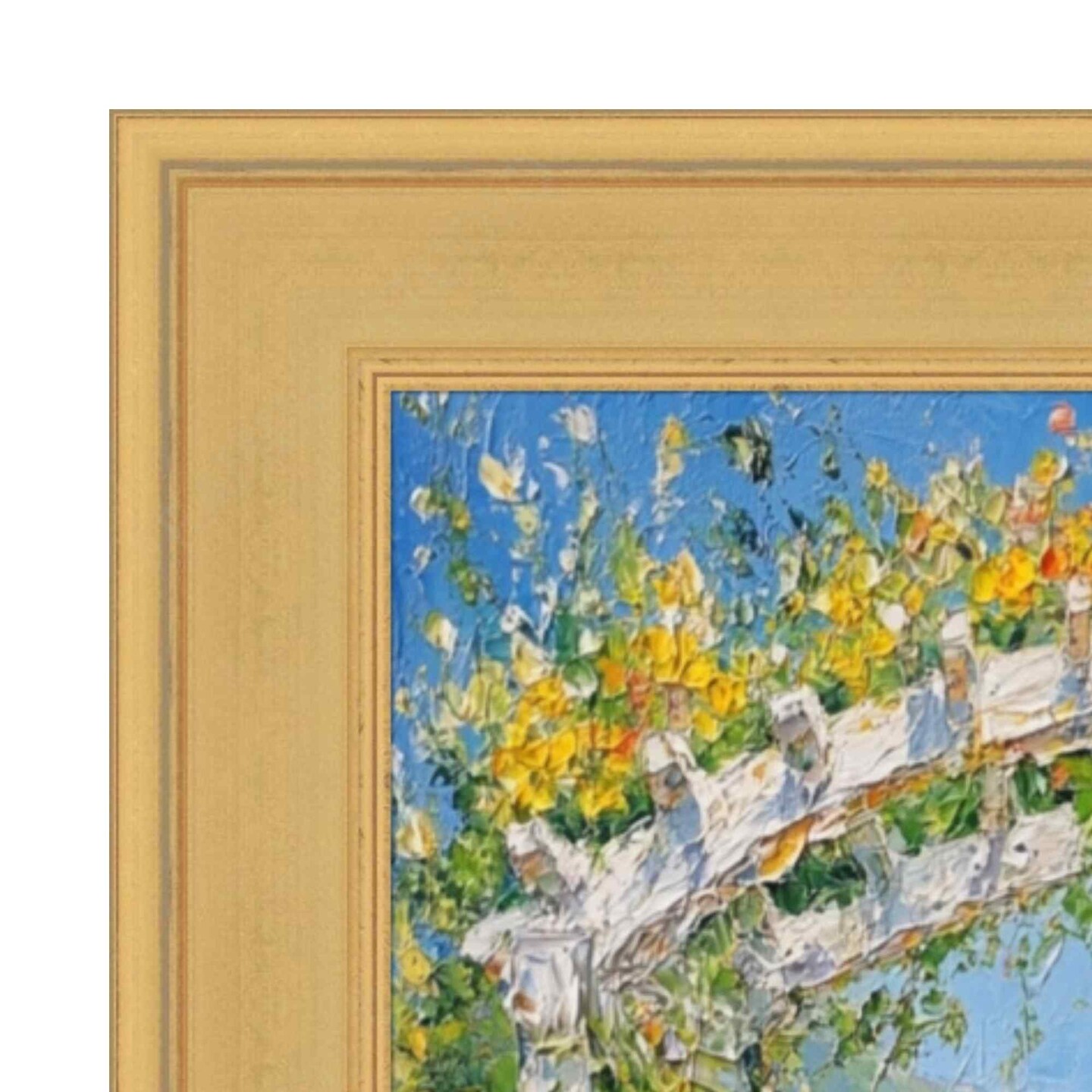 Contemporary Gold Leaf Flat Picture Frame 11x16 frame