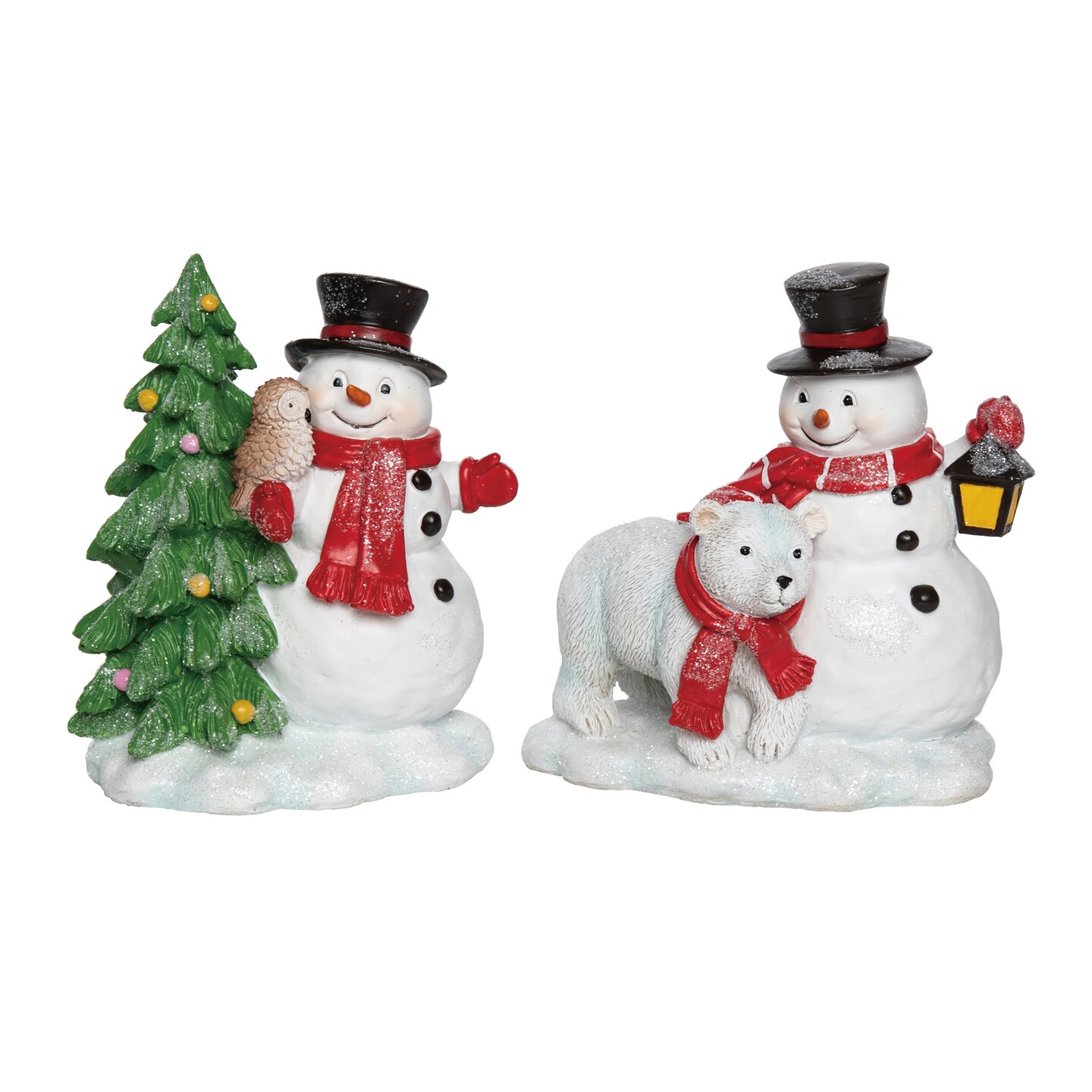 Large Resin Snowman and Critter Figurine Set Christmas Decor | Michaels