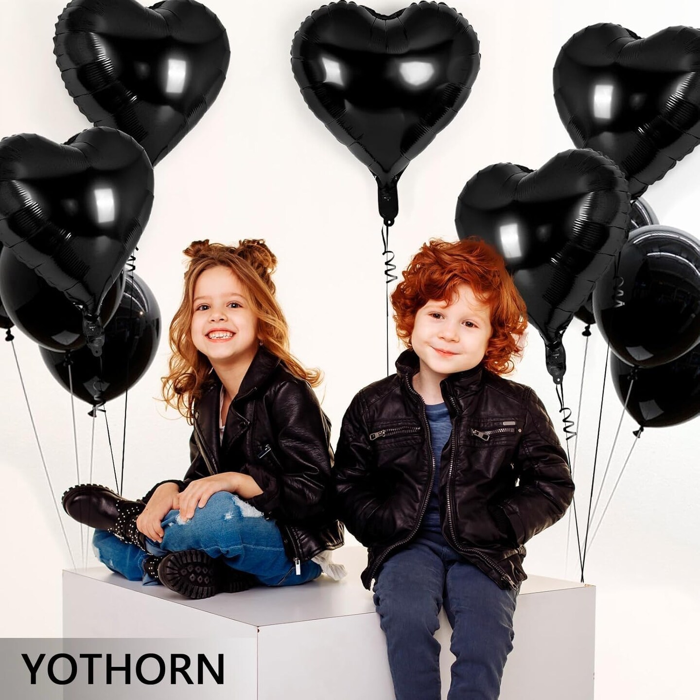 12PCS 18" Black Heart Foil Balloons – Mylar Love Balloons for Birthday, Wedding, Baby Shower, Valentine’s Day & Party Decorations (Black) 18 x 15 x 2.9 inches