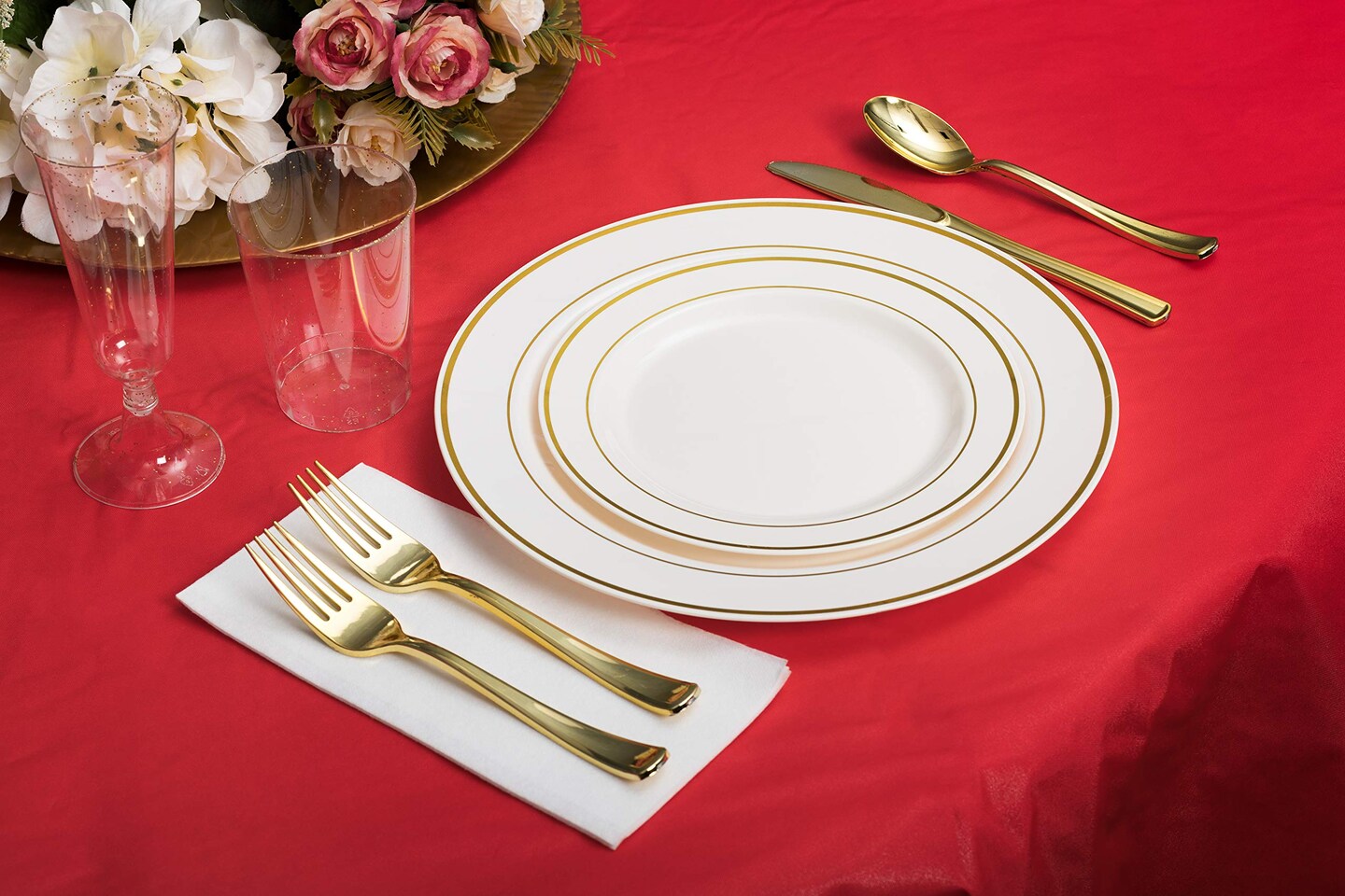 Exquisite Vinyl Tablecloth &#x2013; 54&#x22; x 108&#x22; &#x2013; Pack of 1 &#x2013; Rectangular Plastic Table Cover with Flannel Backing &#x2013; Reusable &#x26; Waterproof Tablecloth for Events and Parties