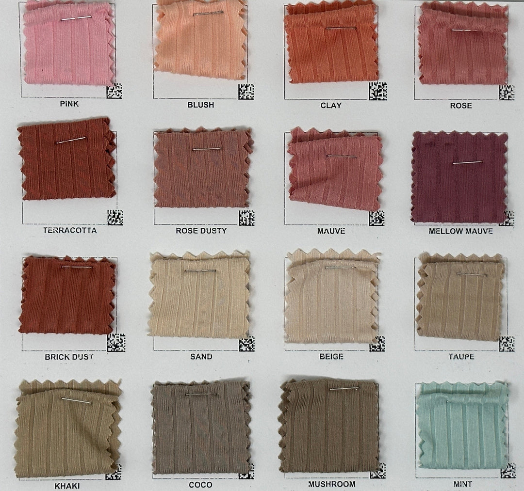 1 Yard 8x3 Yummy Brushed Rib Knit Solid Fabric Soft Stretchy 58"-60" Width