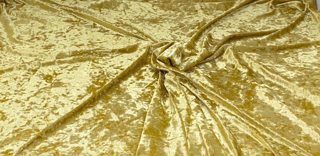 1 Yard Crushed Velvet Velour Stretchy Fabric Soft Plush Stretch 58"-60" Inch Width