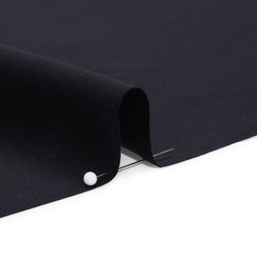 1 Yard Premium Midnight Silk 4 Ply Crepe Fabric for Formalwear Projects, 44 Inches Width