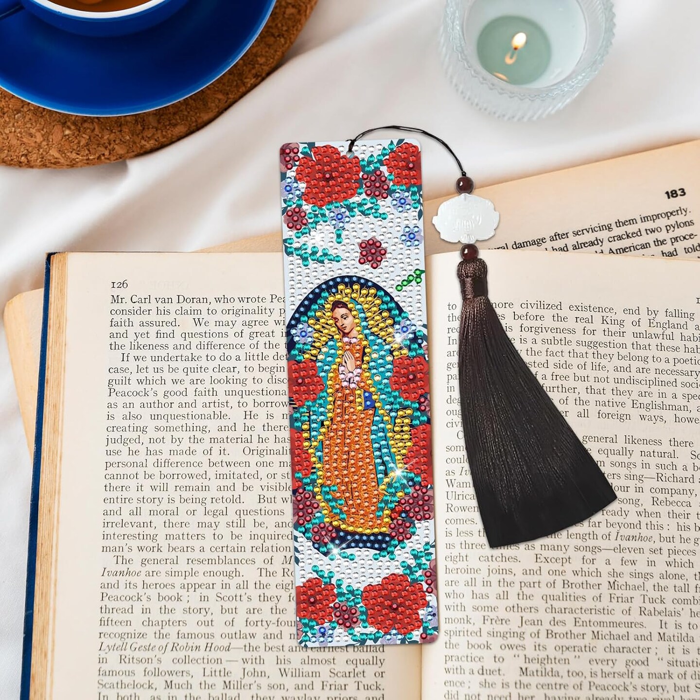 PCS Guadalupe Diamond Painting Bookmarks Kit for Adults