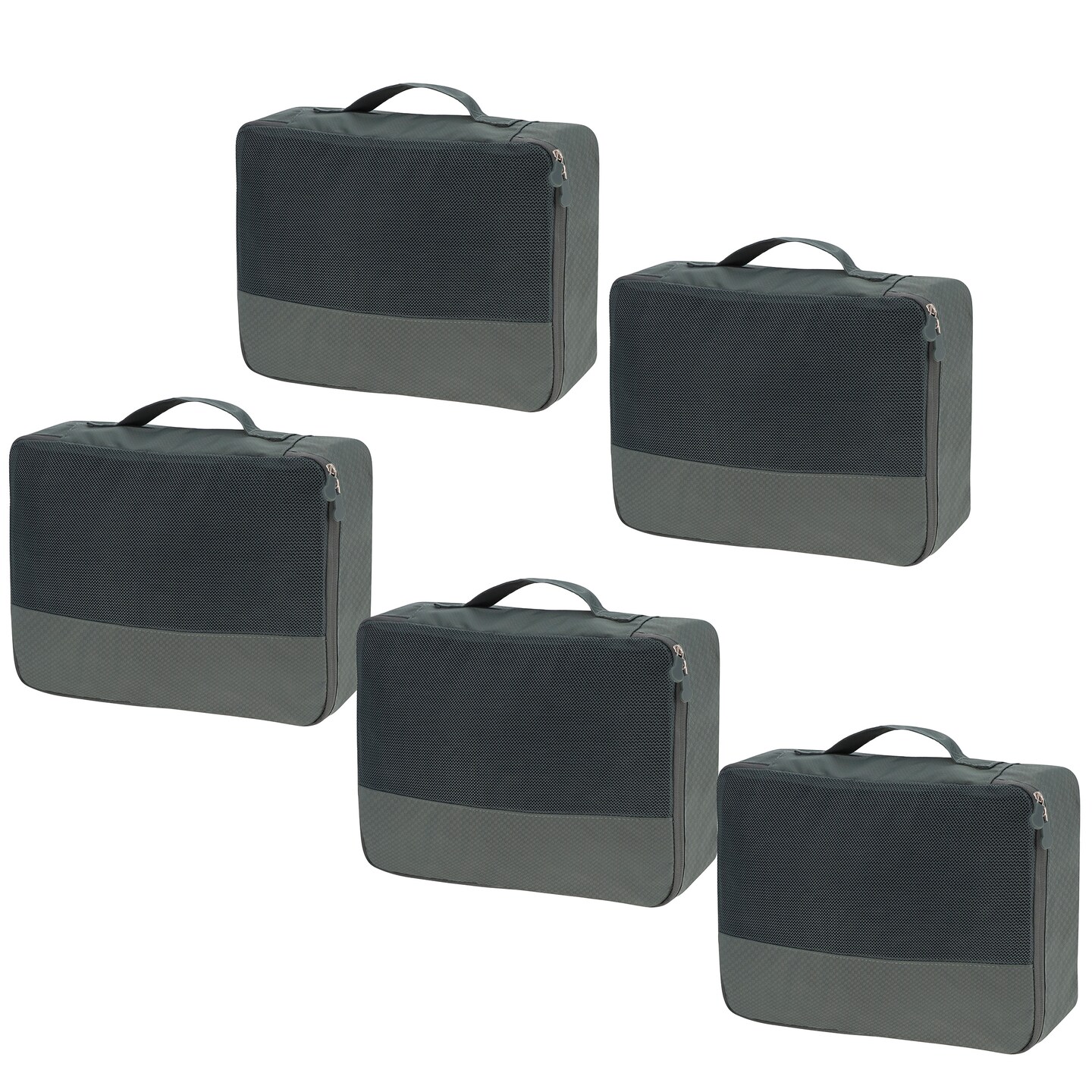 7Penn Premium Packing Cubes Set - 5pk Black Luggage Organizers for Travel