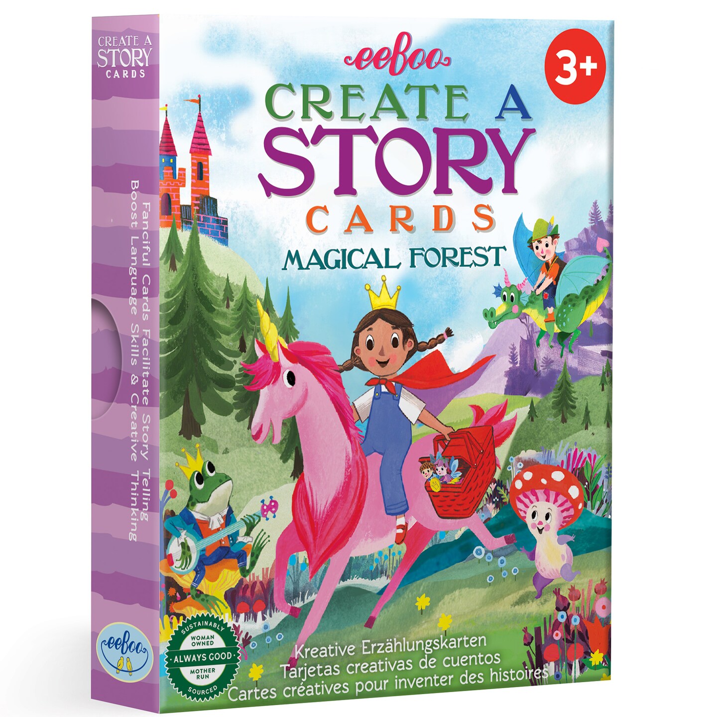 eeBoo: Create A Story Cards: Magical Forest - 36 Flash Cards, Boosts Language Skills &#x26; Creative Thinking, Story Telling Activity For Kids Ages 3+