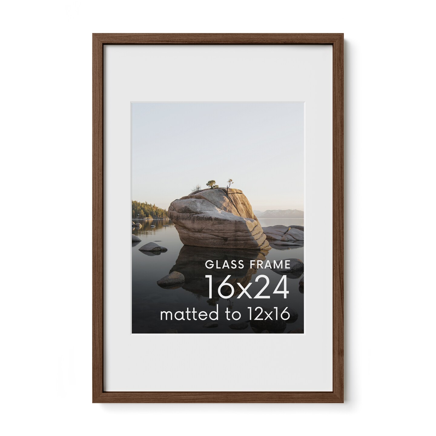 Haus and Hues Oak Wood Picture Frames Matted with Real Glass