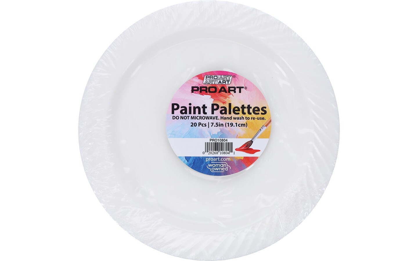 Pro Art Palette Plastic Disposable 7.5&#x22; White