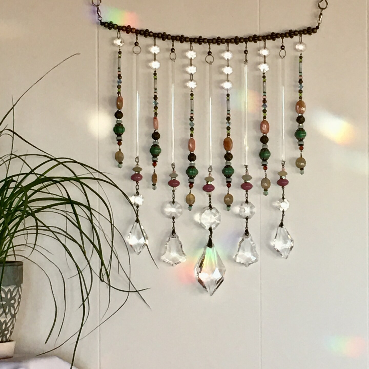 Crystal and Garland-Adorned Reception Chandelier, image size:1080x1080