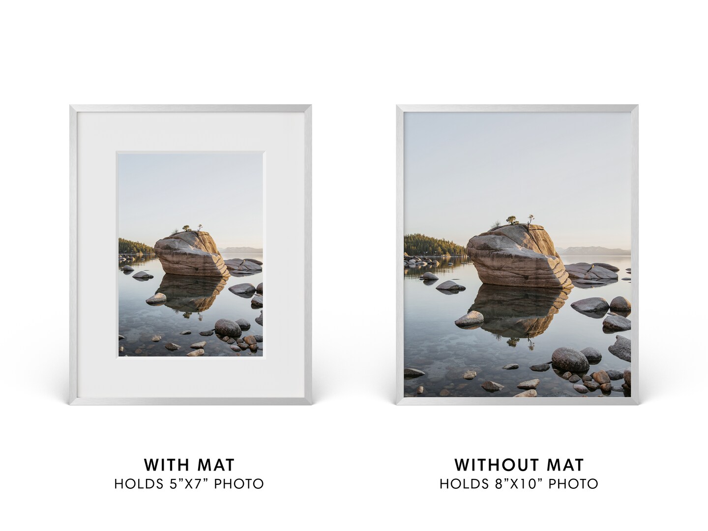 Haus and Hues Aluminum Glass and Matted Picture Frame