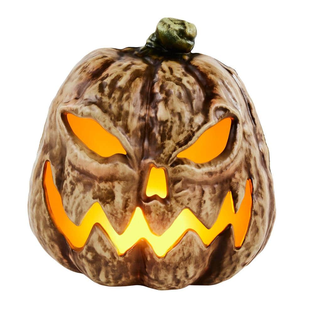 12 inch LED Spooky Flaming Jack O Lantern