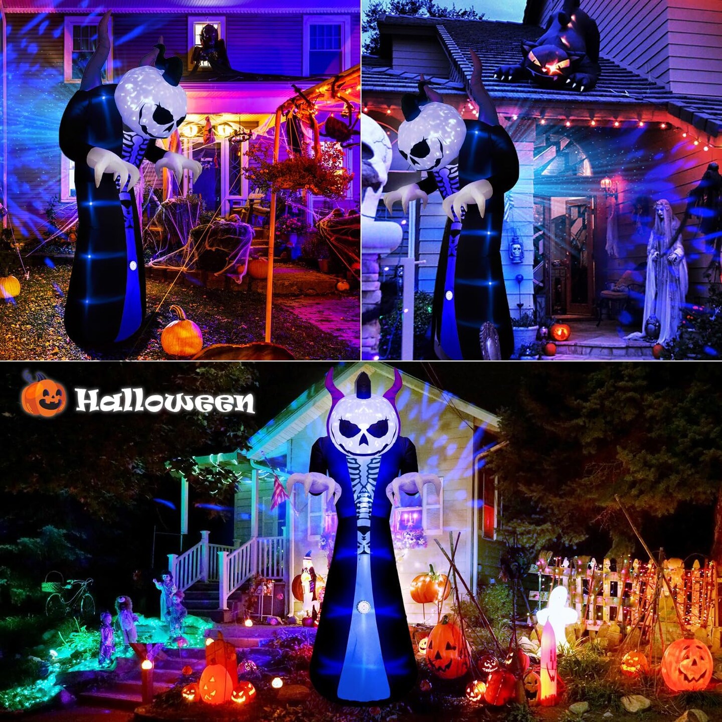 Outdoor Halloween Inflatables Grim Reaper Ghost