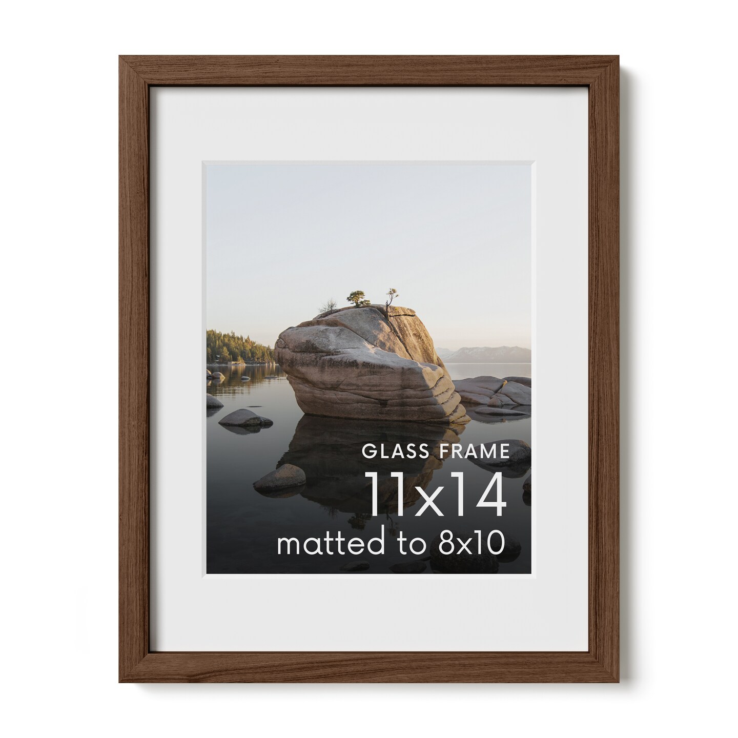 Haus and Hues Oak Wood Picture Frames Matted with Real Glass
