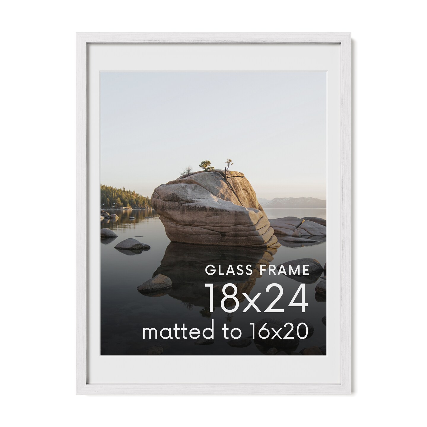 Haus and Hues Oak Wood Picture Frames Matted with Real Glass