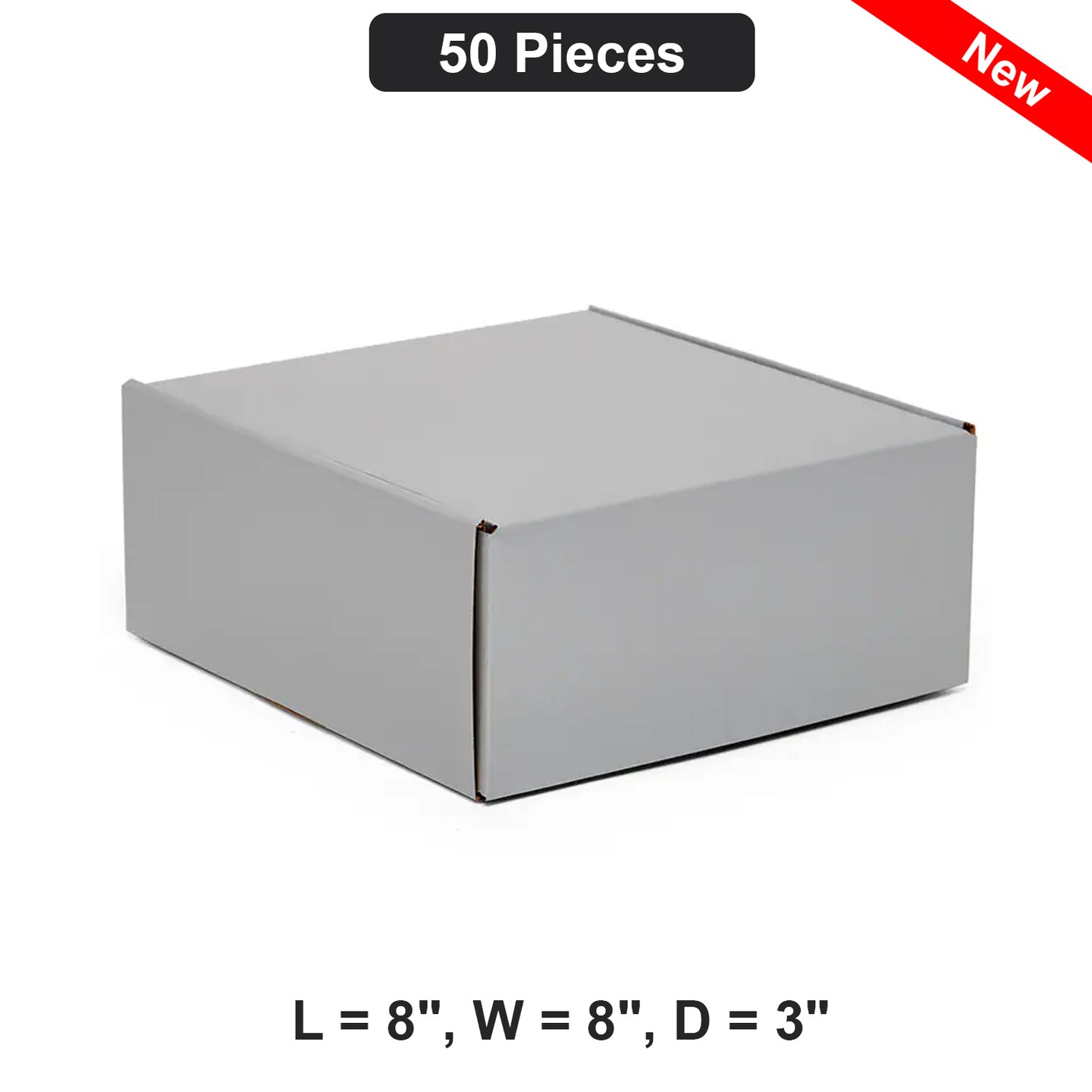 Compact Mailing Boxes Optimal Size 8" x 8" x 3" for Secure Shipping