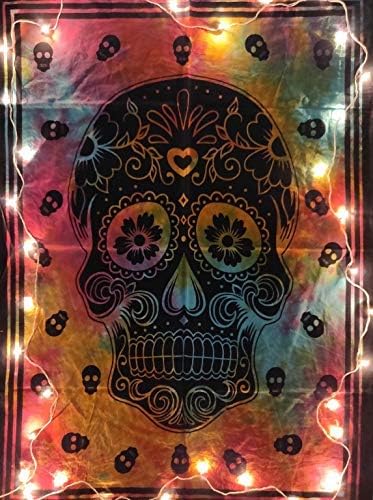 Skull Tapestry Aesthetic Tapestries Gothic Skeleton Dark Horror Wall