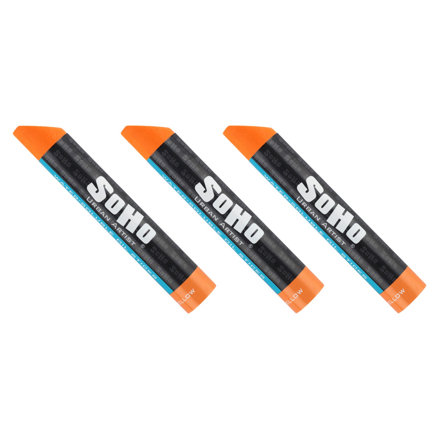 SoHo Urban Artist Water Soluble Oil Sticks for Artists – 3 Pack of Oil Paint Stick - No Brushes or Solvents Needed, Paint Any Primed Surface, Water Clean-Up, Non-Toxic, 4.8 x 0.78