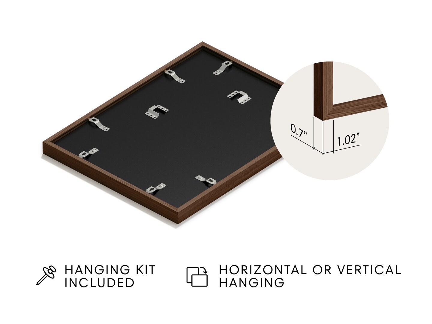 Haus and Hues Oak Wood Picture Frames Matted with Real Glass