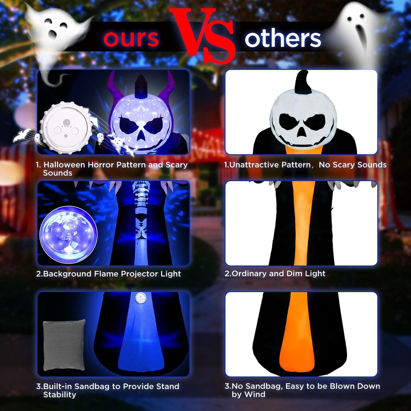 Outdoor Halloween Inflatables Grim Reaper Ghost