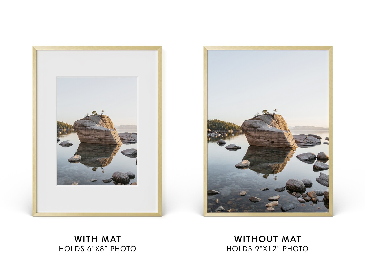 Haus and Hues Aluminum Glass and Matted Picture Frame