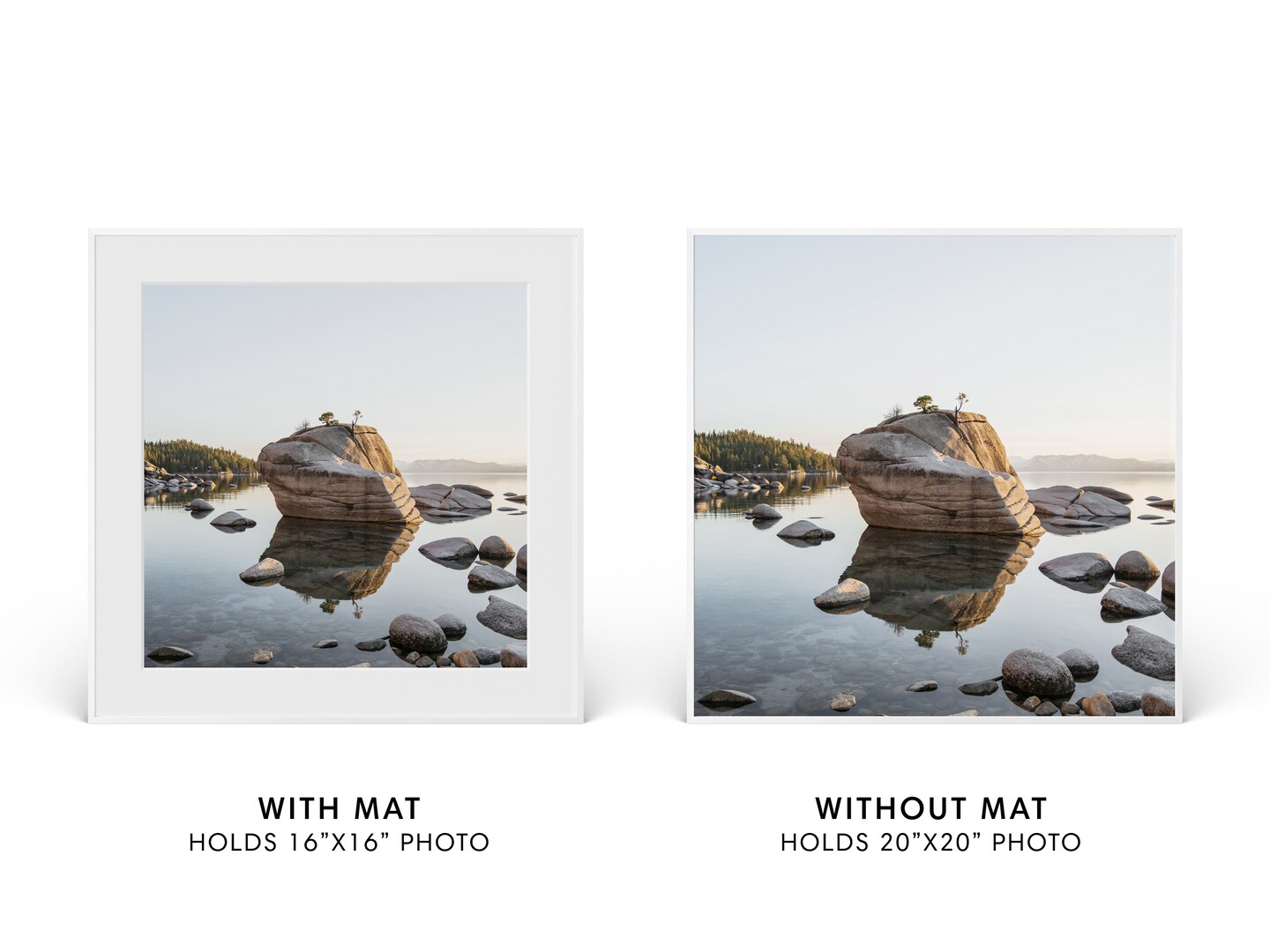 Haus and Hues Aluminum Glass and Matted Picture Frame