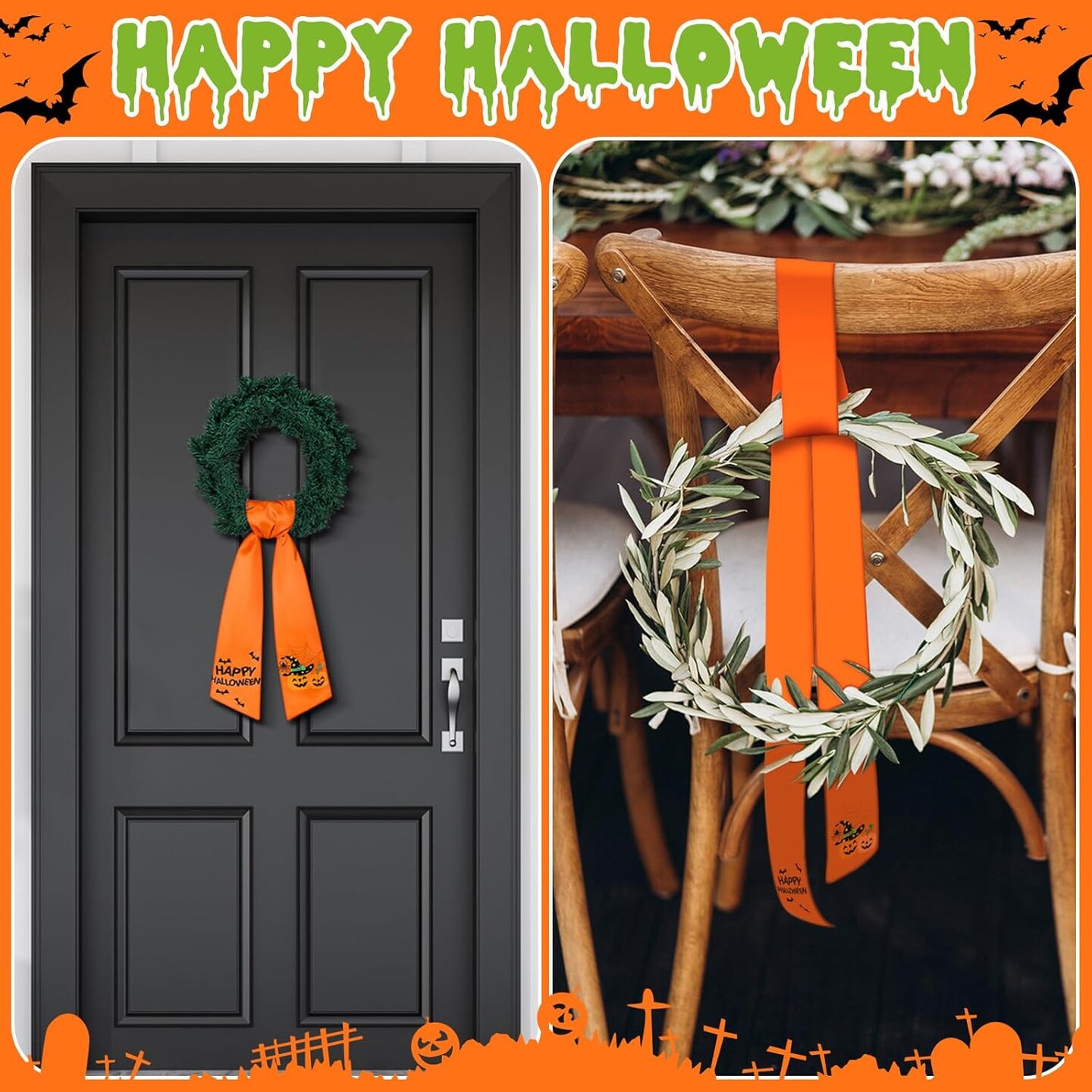 Wreath Sash for Front Door Wreath