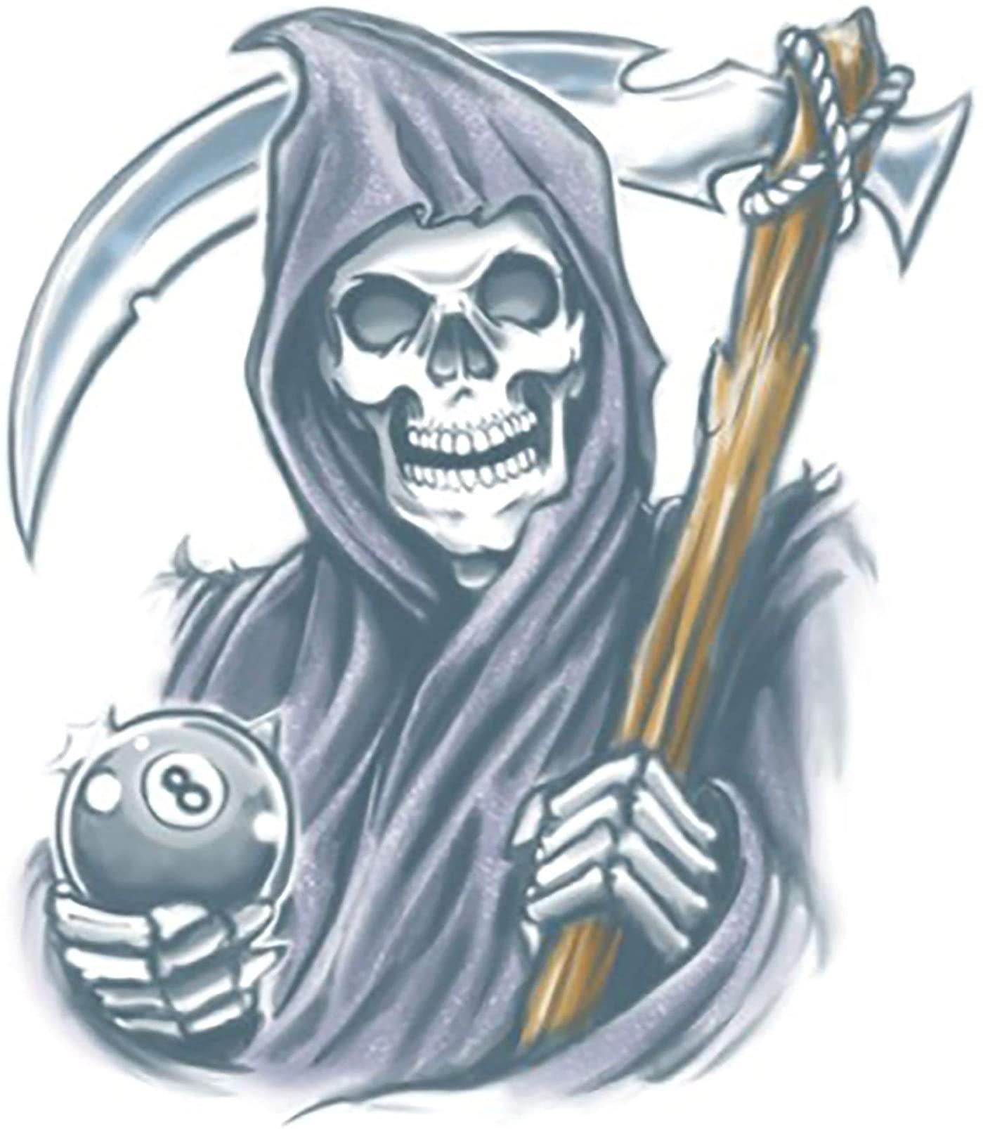 Tinsley Transfers Reaper Biker Temporary Tattoo FX