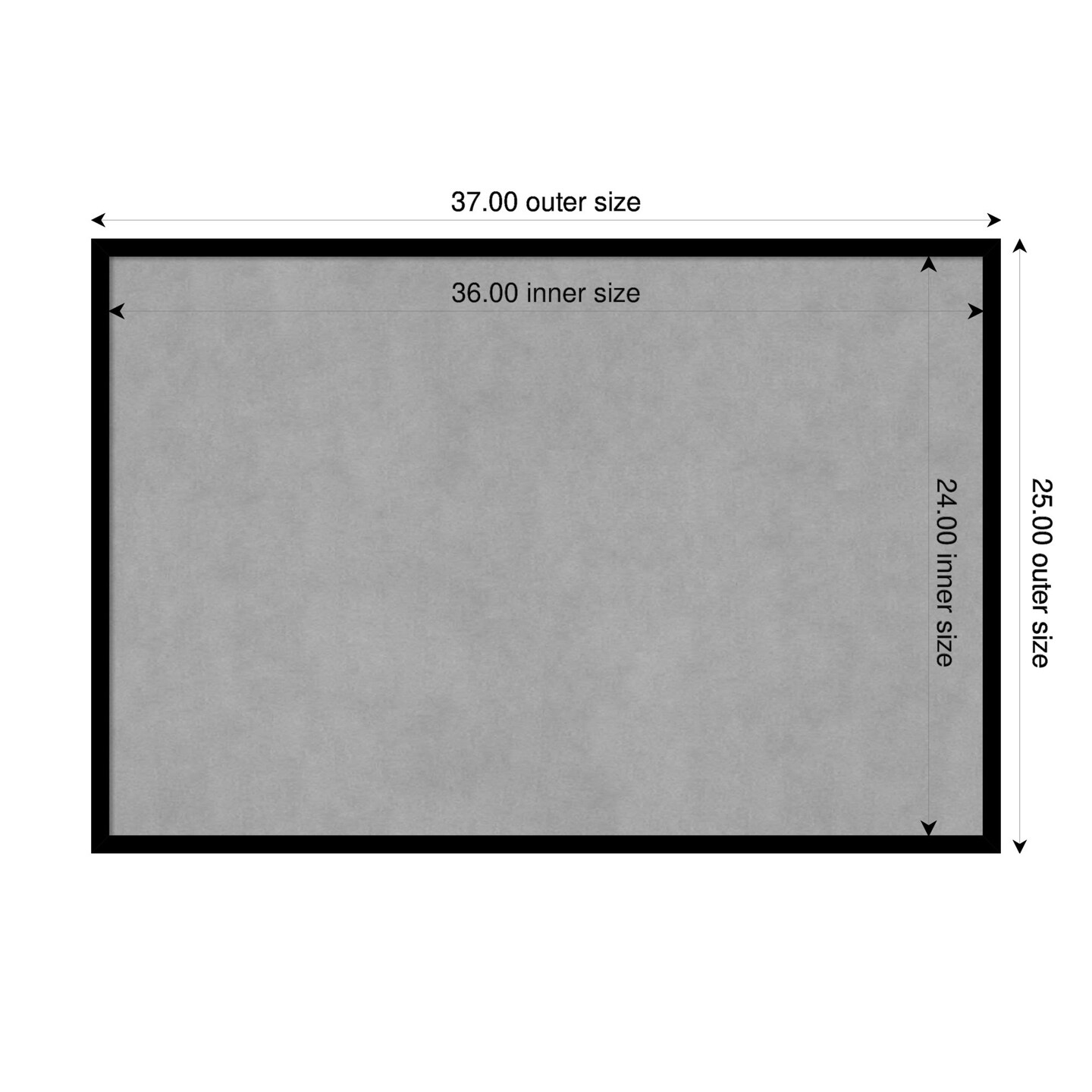 Black Gallery Deep Wood Framed Magnetic Board