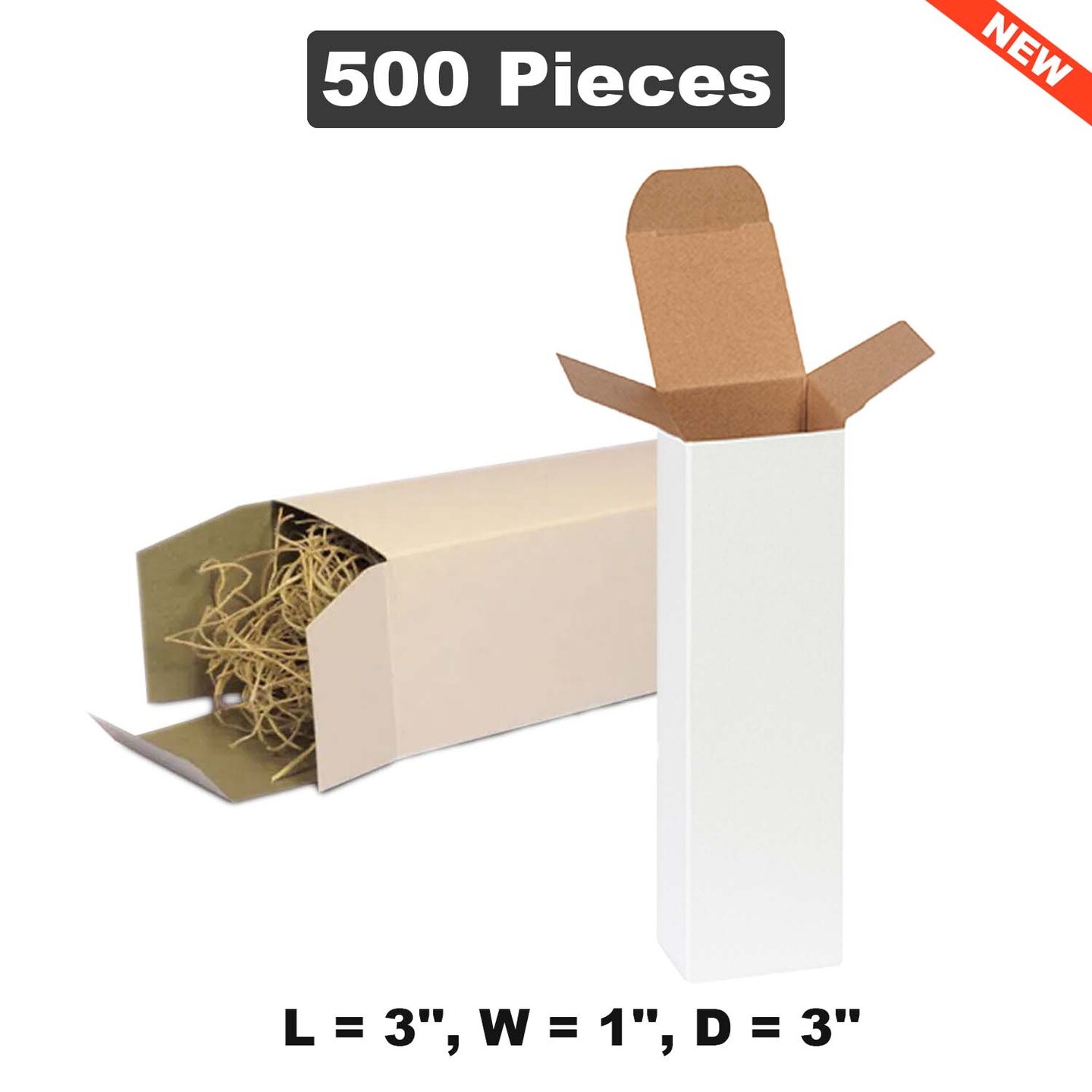 Compact Cardboard Box Ideal for Small Item Storage 3&#x22; x 1&#x22; x 3&#x22;