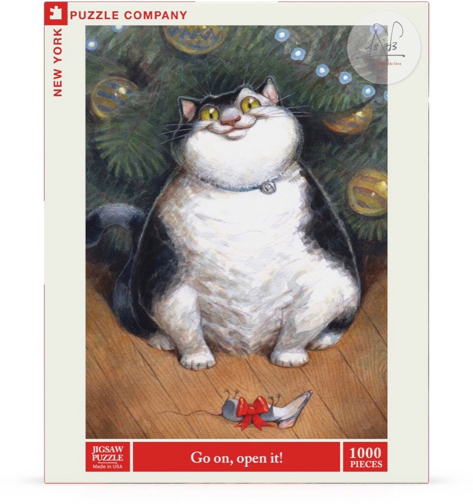 New York Puzzle Company Go on, open it! 1000 Piece Piece Jigsaw Puzzle