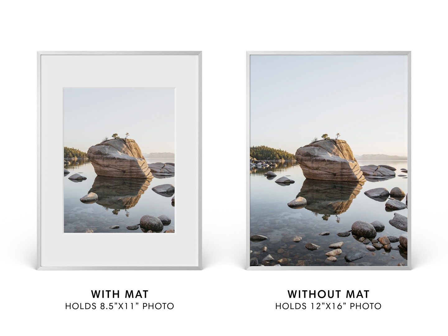 Haus and Hues Aluminum Glass and Matted Picture Frame