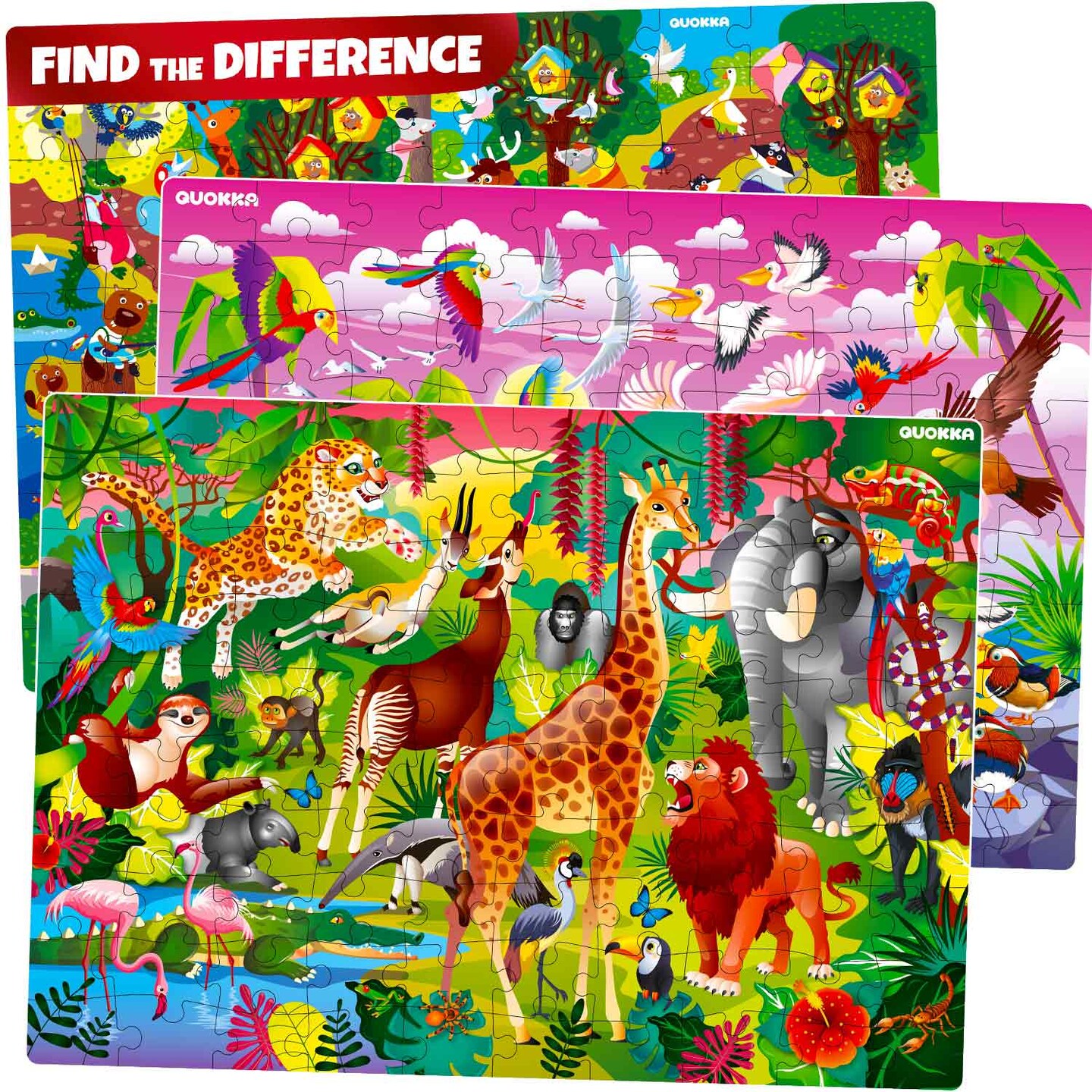 QUOKKA 100 Piece Puzzles for Kids Ages 8-10 – 3XSET Puzzles for